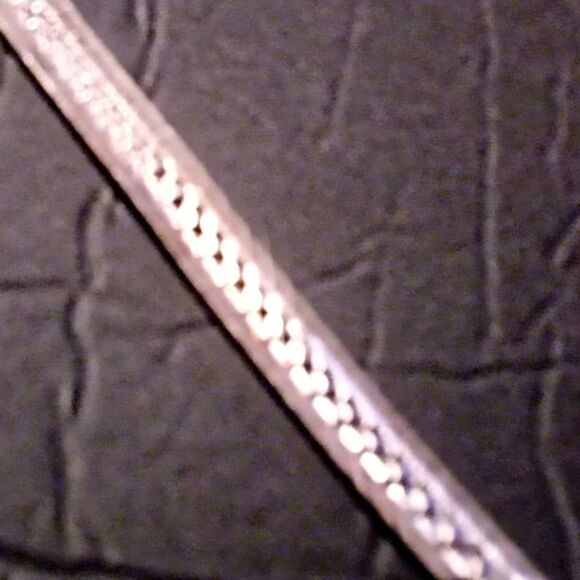 Vintage Sterling Silver Diamond Cut Mesh Back Bracelet - Picture 6 of 9